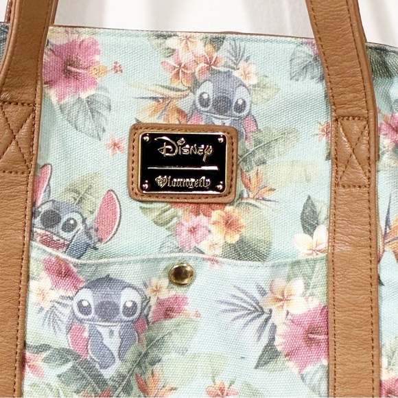 Loungefly Turquoise Disney Lilo All Over Print Canvas Tote Standard Crossbody - Picture 2 of 6